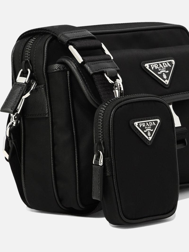 Vietti Prada Borsa a tracolla in Re-Nylon e Saffiano Offerta San Valentino